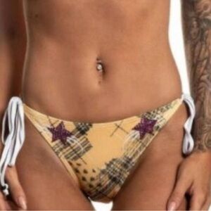 NWT Sinful by Affliction Rome Plaid Bikini Bottom Sizes Large or XL